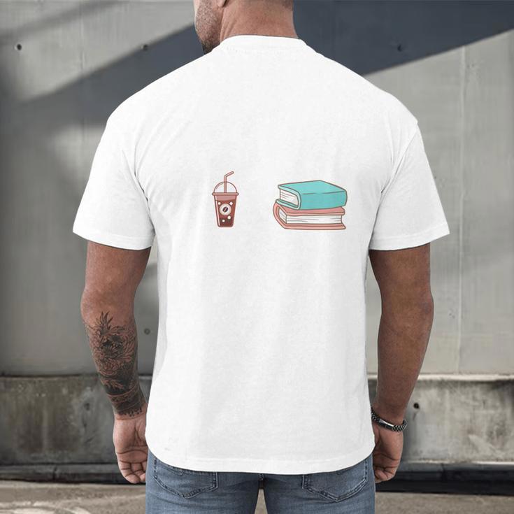 Coffee And Books Men's Back Print T-Shirt