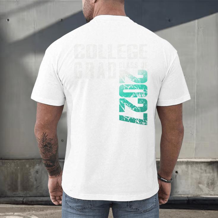 College Grad Class Of 2027 Graduation Men's Back Print T-Shirt