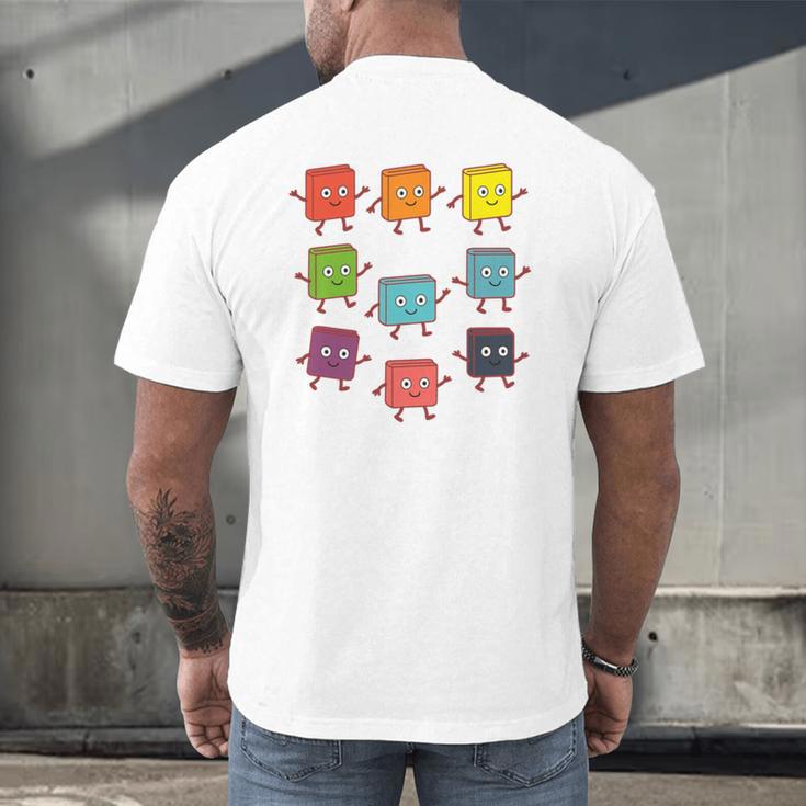 Color Our World Book Lover Reading Bookworm Reader Men's Back Print T-Shirt Color Our World Book Lover Reading Bookworm Reader Men's Back Print T-Shirt