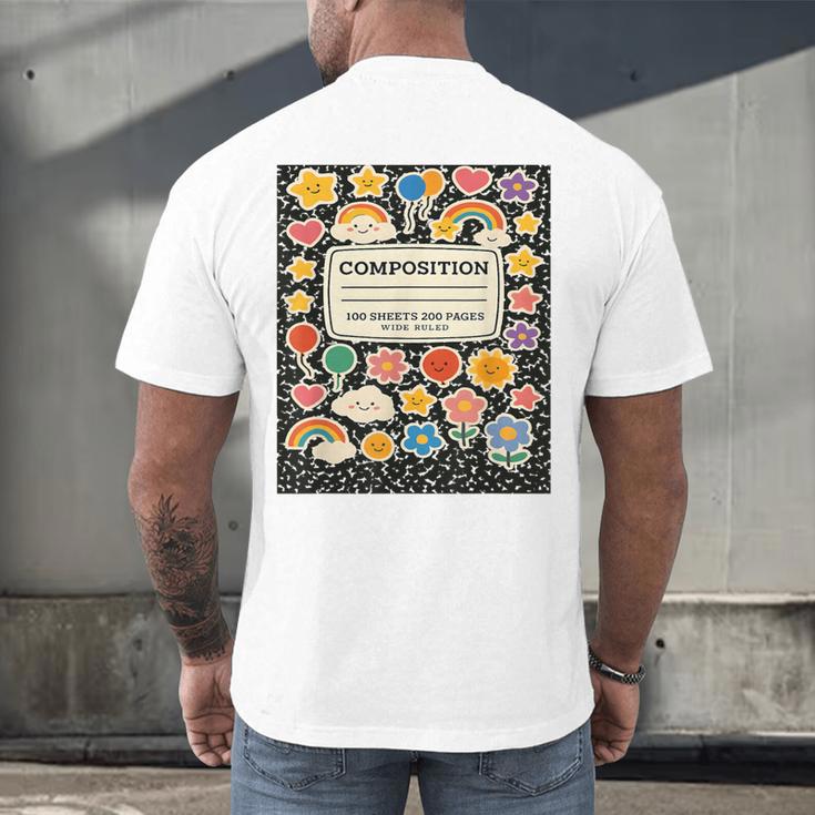 Composition Notebook Costume Teacher Matching Halloween Book Men's Back Print T-Shirt