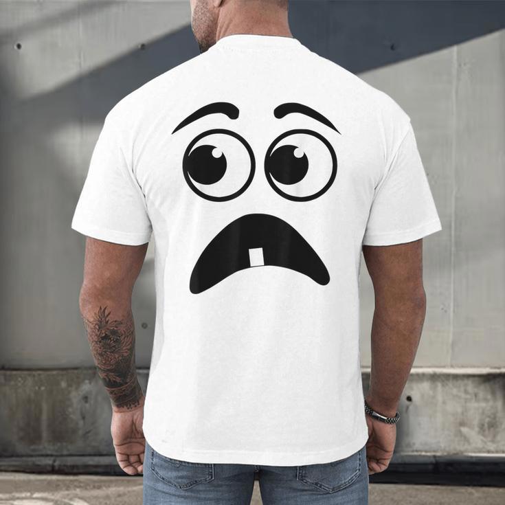 Creepy Face Carrot Halloween Book Character Costume Men's Back Print T-Shirt Creepy Face Carrot Halloween Book Character Costume Men's Back Print T-Shirt