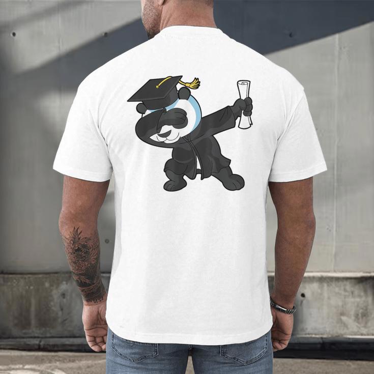 Dabbing Panda Bear Graduation Senior 2019 Shirt Men's Back Print T-Shirt