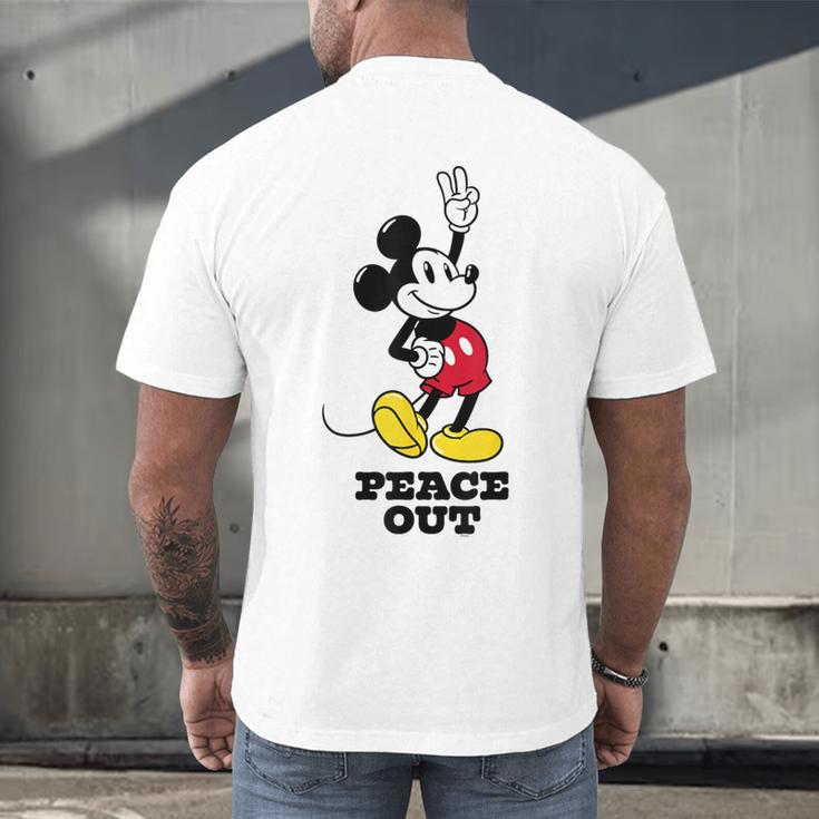 Disney Mickey Mouse Peace Out Totally Retro Graduation Men's Back Print T-Shirt