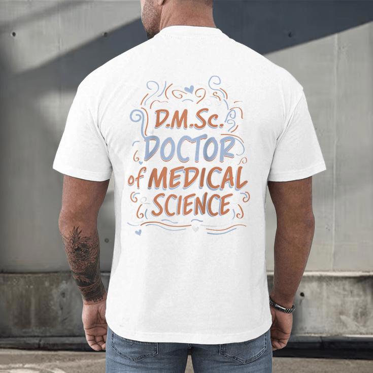 DMSc Doctor Of Medical Science Doctorate Graduation Raglan Baseball Tee Men's Back Print T-Shirt