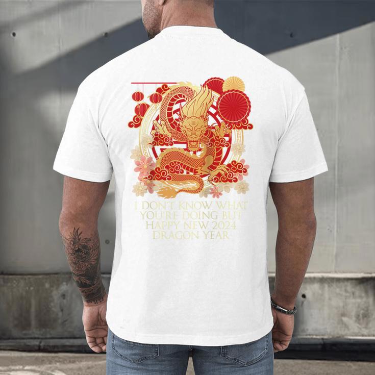 I Dont Know What Youre Doing Chinese New Year Introvert Raglan Baseball Tee Men's Back Print T-Shirt