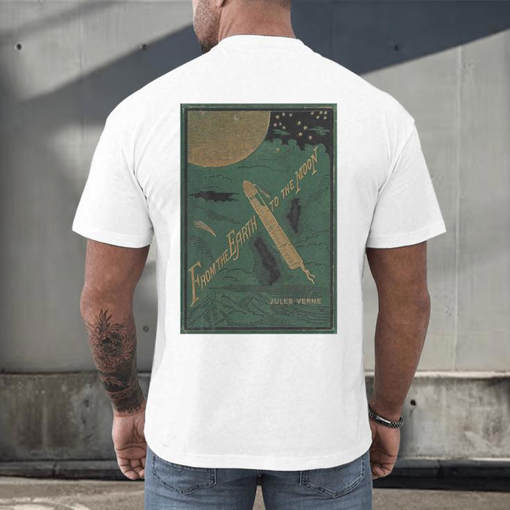 From The Earth To The Moon Book Cover 1874 Premium Men's Back Print T-Shirt