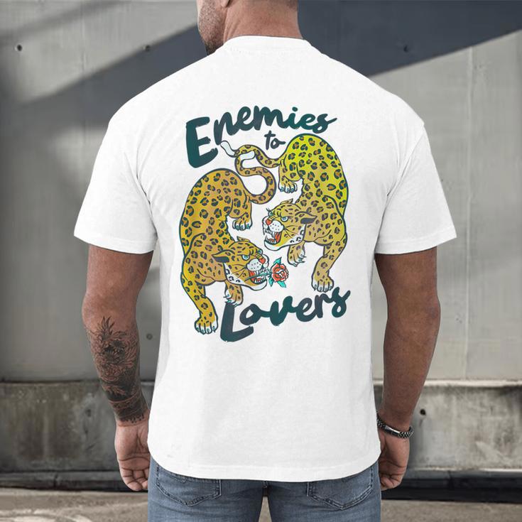 Enemies To Lovers Jaguar Tee Romance Book Plot Device Trope Men's Back Print T-Shirt