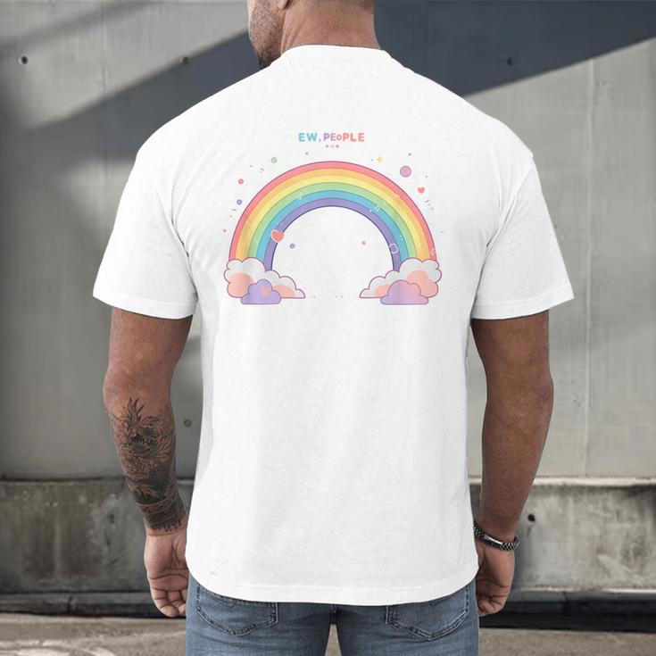 Ew People Antisocial Introvert Kawaii Sarcastic Men's Back Print T-Shirt Ew People Antisocial Introvert Kawaii Sarcastic Men's Back Print T-Shirt