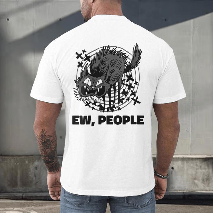 Ew People Introvert Cat Lover Crazy Cats Lady Men's Back Print T-Shirt Ew People Introvert Cat Lover Crazy Cats Lady Men's Back Print T-Shirt
