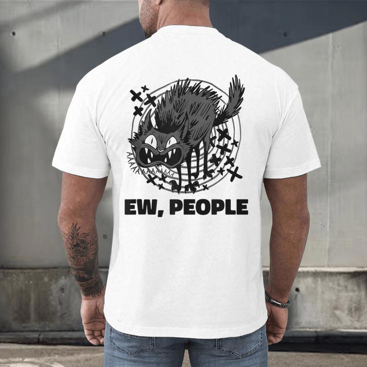 Ew People Introvert Cat Lover Crazy Cats Lady Men's Back Print T-Shirt Ew People Introvert Cat Lover Crazy Cats Lady Men's Back Print T-Shirt