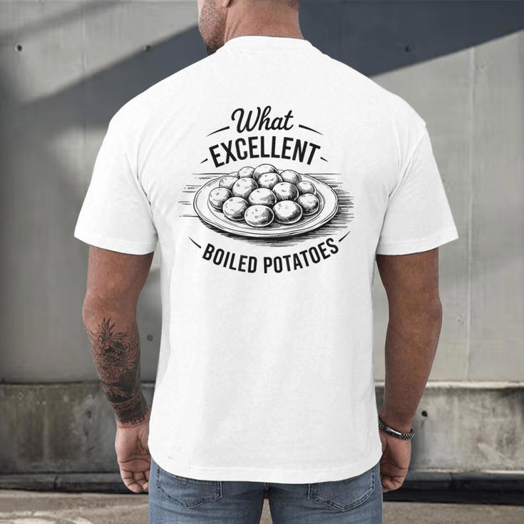 What Excellent Boiled Potatoes Book Lover Vintage Literature Men's Back Print T-Shirt