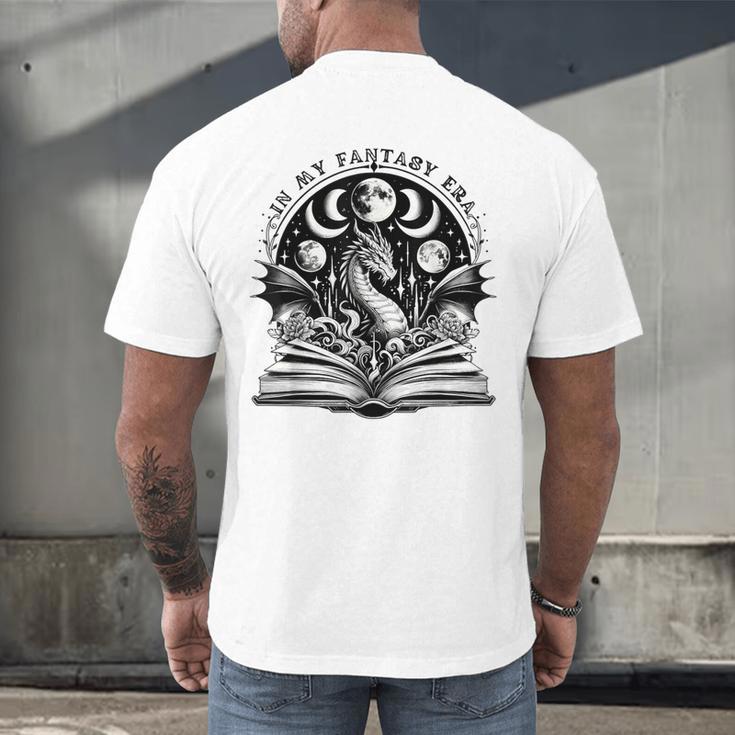 In My Fantasy Era Reading Fantasy Books Halloween Bookish Men's Back Print T-Shirt In My Fantasy Era Reading Fantasy Books Halloween Bookish Men's Back Print T-Shirt