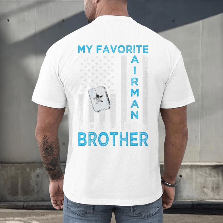 My Favorite Airman Calls Me Brother Airman Graduation Premium Tri-Blend Men's Back Print T-Shirt