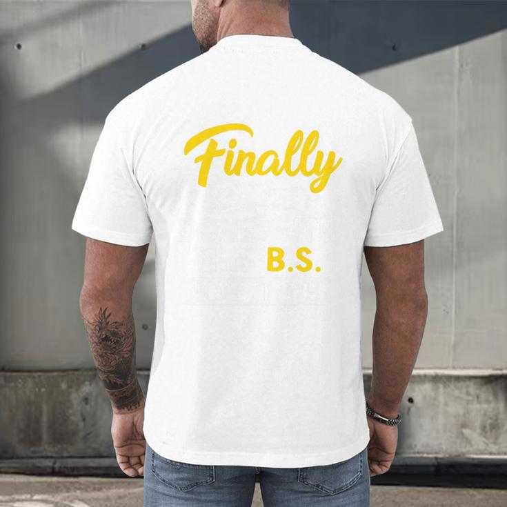 Finally Done With This BS Class Of 2025 College Graduation Premium Tri-Blend Men's Back Print T-Shirt