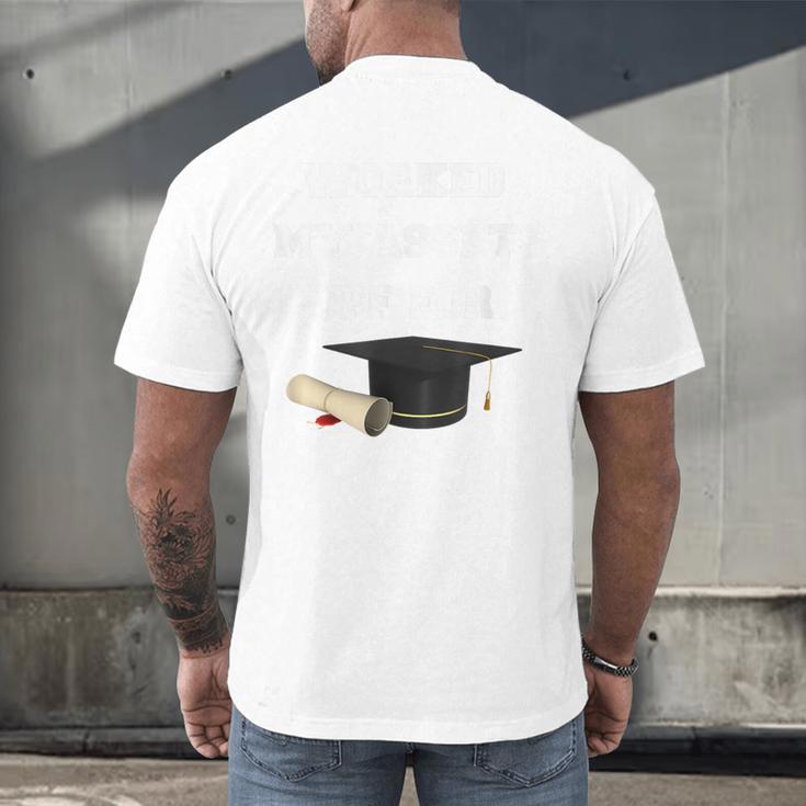 Finance Accounting Graduation Shirt Worked My Assets Off Men's Back Print T-Shirt