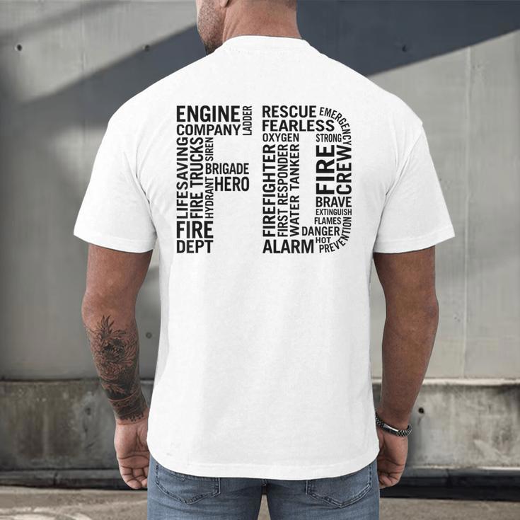 Fire Academy Graduation T-Shirt Firefighter Support Tee Men's Back Print T-Shirt