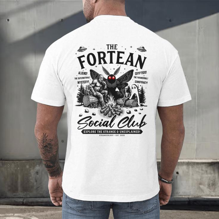 Fortean Social Club Bigfoot Mothman Alien Cryptid Introvert Men's Back Print T-Shirt Fortean Social Club Bigfoot Mothman Alien Cryptid Introvert Men's Back Print T-Shirt