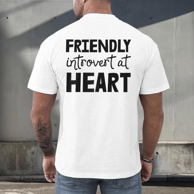 Friendly Introvert At Heart Raglan Baseball Tee Men's Back Print T-Shirt