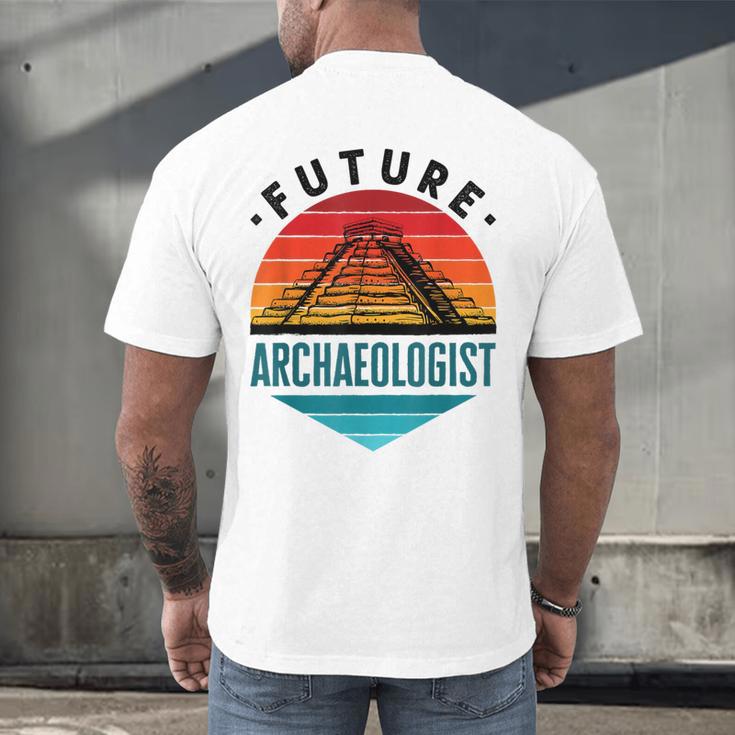 Future Archaeologist Pyramid Archaeology Student Graduation Men's Back Print T-Shirt