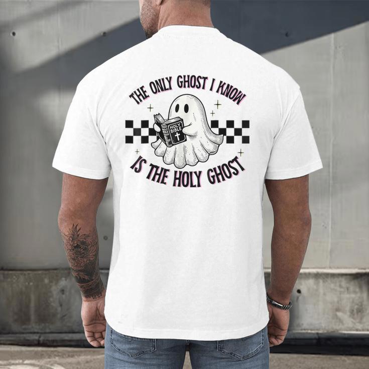 The Only Ghost I Know Is The Holy Ghost Ghost Read Book Men's Back Print T-Shirt