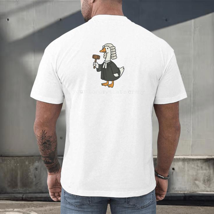 Goose Silly Lawyer Law School Graduation Future Lawyer Men's Back Print T-Shirt