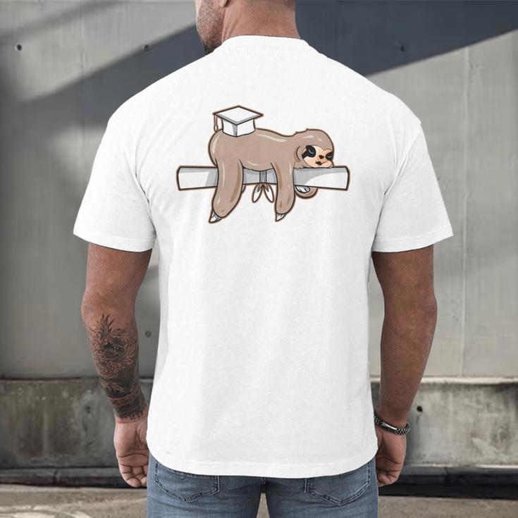 Graduation 2022 PhD Sloth Bachelor Master School Doctor Men's Back Print T-Shirt