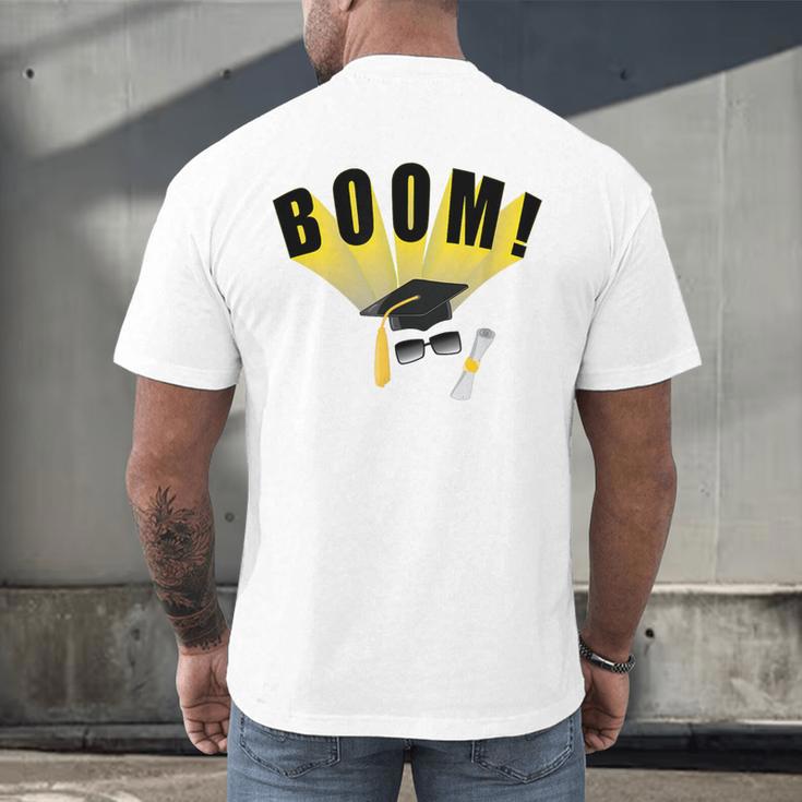 Graduation Cap And Diploma For Proud Graduation Men's Back Print T-Shirt