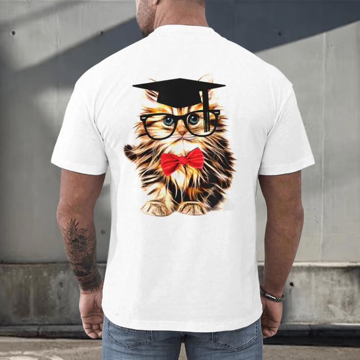 Graduation Cat Class Of 2023 Men's Back Print T-Shirt