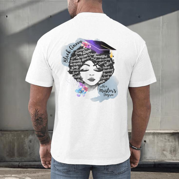 Graduation Masters Degree Woman Queen Graduate 2025 Men's Back Print T-Shirt
