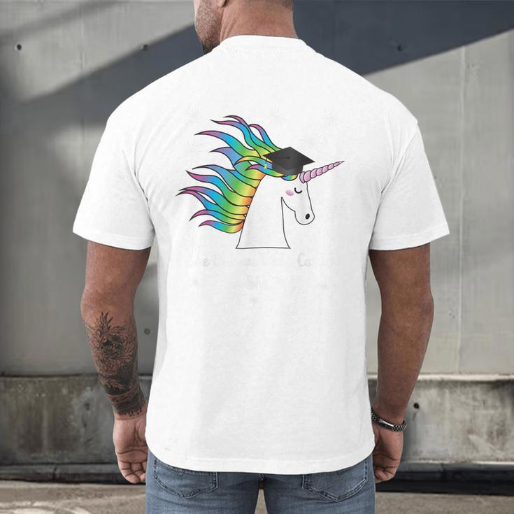 Graduation Unicorn Shirt She Believed Did School 2017 Men's Back Print T-Shirt