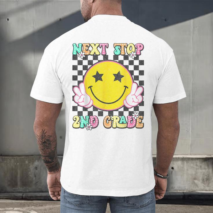 Groovy Next Stop 2nd Grade 1st Grade Graduation 2025 Men's Back Print T-Shirt