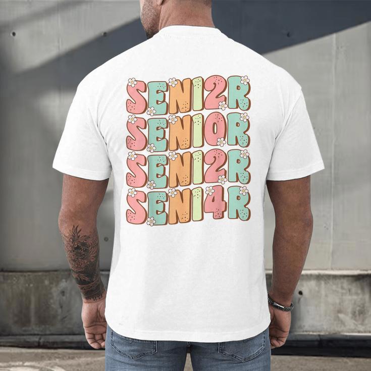 Groovy Senior Graduation Cute Groovy Senior Class Of 2024 Men's Back Print T-Shirt
