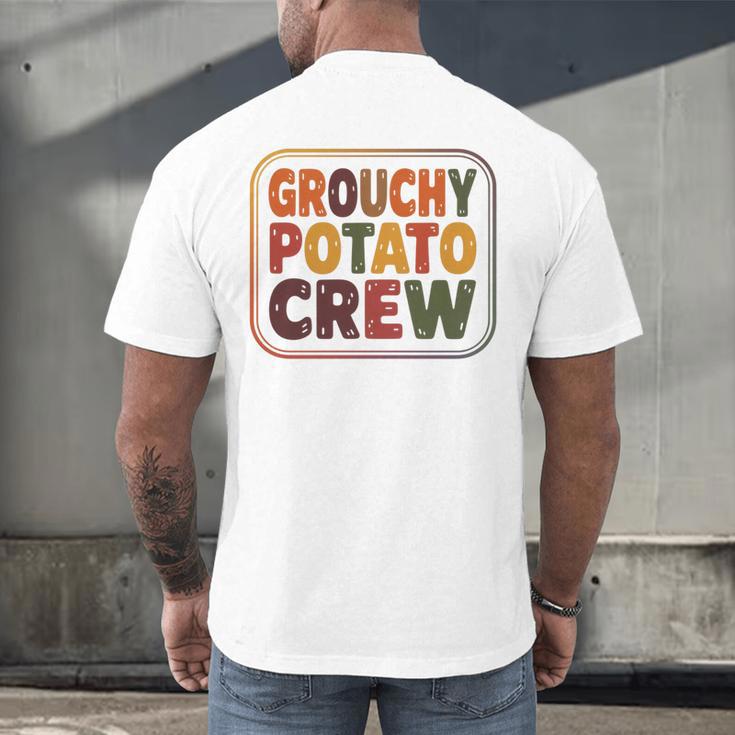 Grouchy Potato Crew Introvert Sarcasm Premium Tri-Blend Men's Back Print T-Shirt