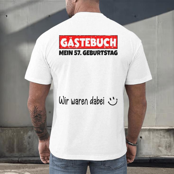 Guest Book Wir Waren Dabei Mein 57 Geburtstag German Men's Back Print T-Shirt
