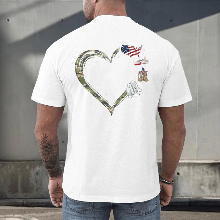 Heart Coast Guard Wife Coast Guard Graduation Wife USCG Wife Men's Back Print T-Shirt
