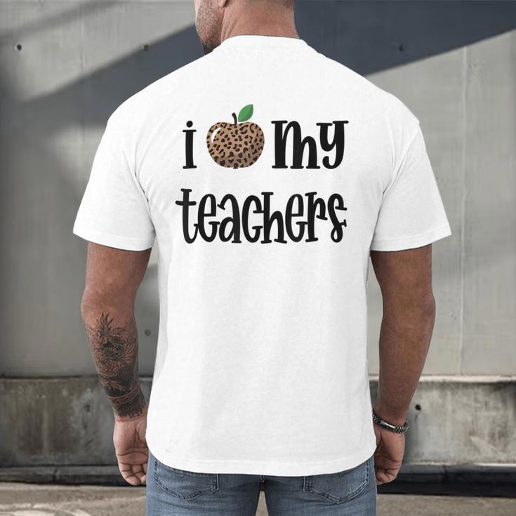 I Heart My Teachers I Love My Teachers Graduation Kids Teens Men's Back Print T-Shirt