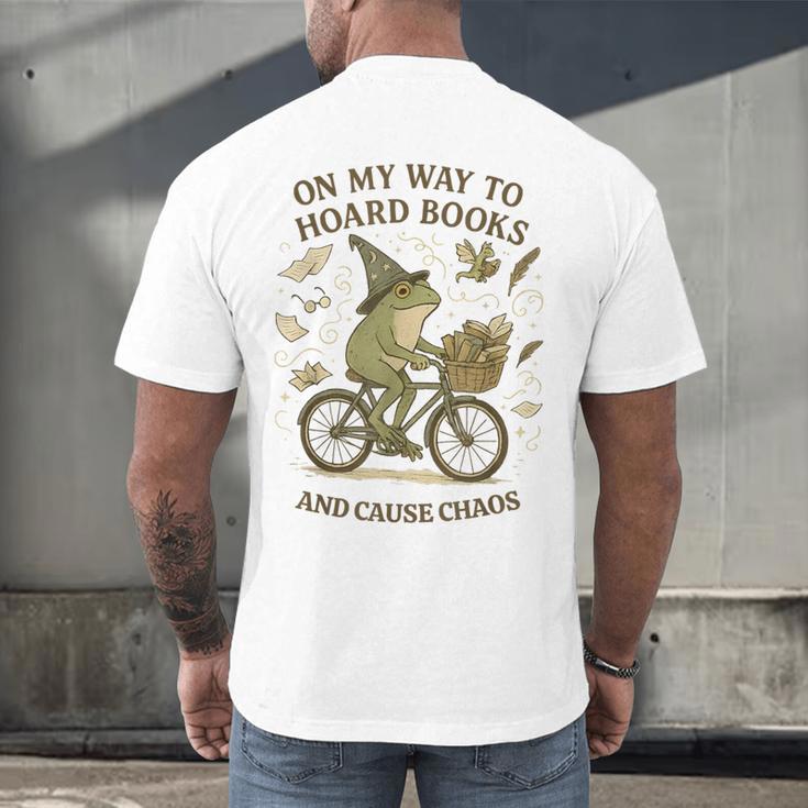 On My Way To Hoard Books And Cause Chaos Tom Foolery Men's Back Print T-Shirt