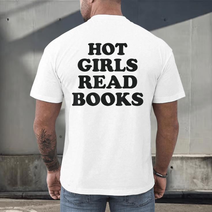 Hot Girls Read Books Lover Bookworm Librarian Book Reading Men's Back Print T-Shirt