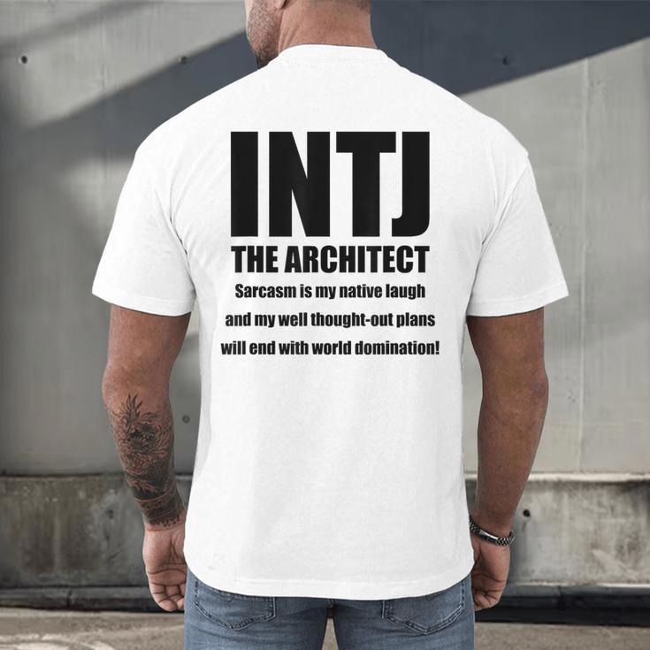 INTJ Architect Personality Introvert Sarcastic Men's Back Print T-Shirt