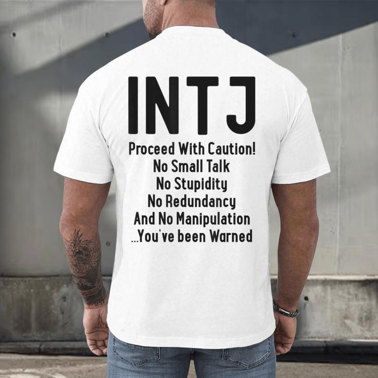 INTJ Rules Architect Personality Type Introvert Men's Back Print T-Shirt