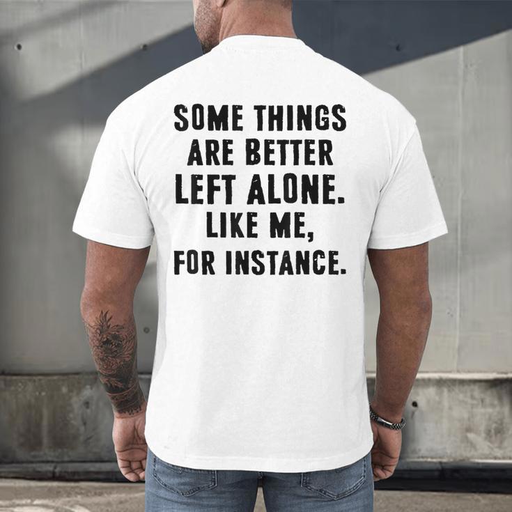 Introvert Antisocial Some Things Are Better Left Alone Men's Back Print T-Shirt Introvert Antisocial Some Things Are Better Left Alone Men's Back Print T-Shirt