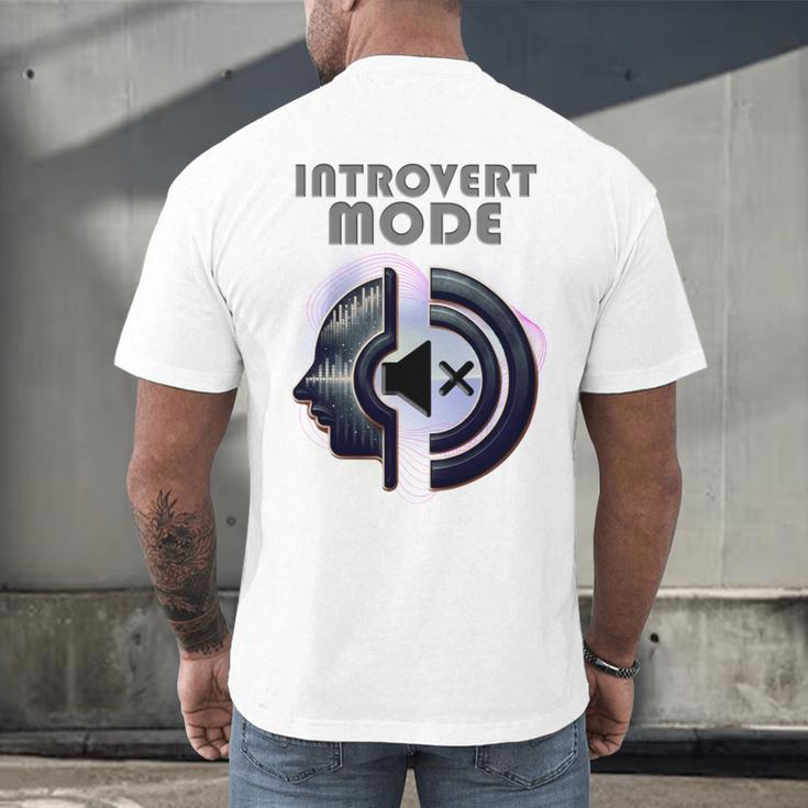 Introvert Mode Finding Inner Peace In Silence Men's Back Print T-Shirt Introvert Mode Finding Inner Peace In Silence Men's Back Print T-Shirt