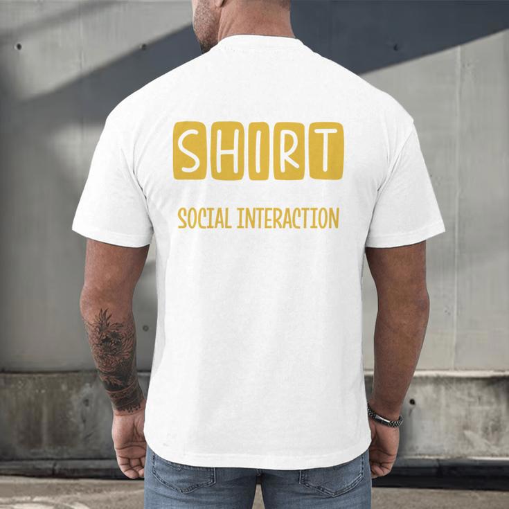 Introvert Quote Motivational For Men Women Kids Men's Back Print T-Shirt Introvert Quote Motivational For Men Women Kids Men's Back Print T-Shirt