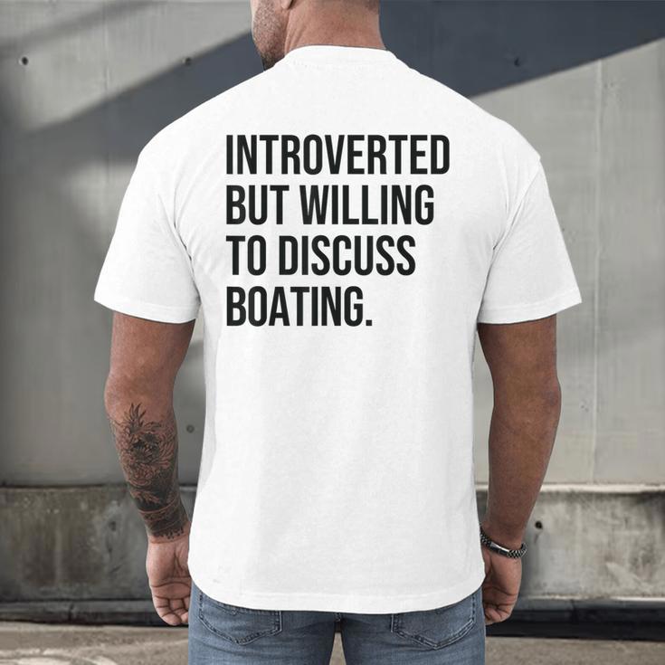 Introverted Boater Boating Introvert Men's Back Print T-Shirt