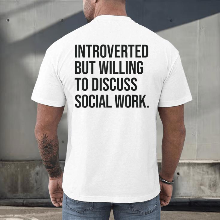 Introverted Caseworker Social Work Introvert Men's Back Print T-Shirt Introverted Caseworker Social Work Introvert Men's Back Print T-Shirt