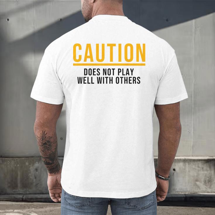 Introverted Does Not Play Well Competitive Athletic Men's Back Print T-Shirt Introverted Does Not Play Well Competitive Athletic Men's Back Print T-Shirt