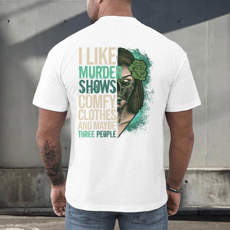Introverted Murder Shows True Crime Lovers Introvert Men's Back Print T-Shirt