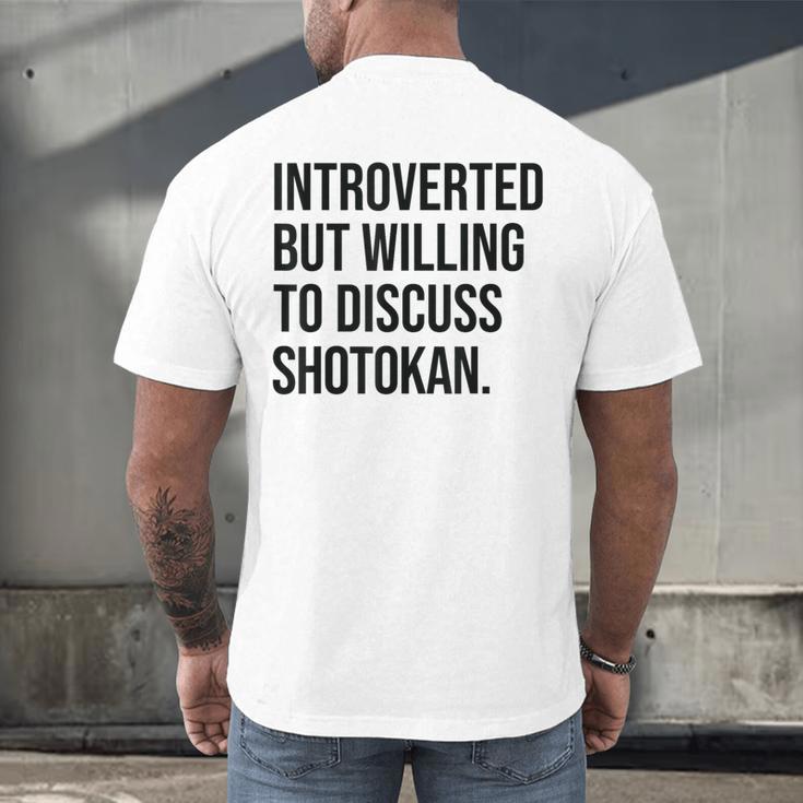 Introverted Shotokan Karate Introvert Men's Back Print T-Shirt