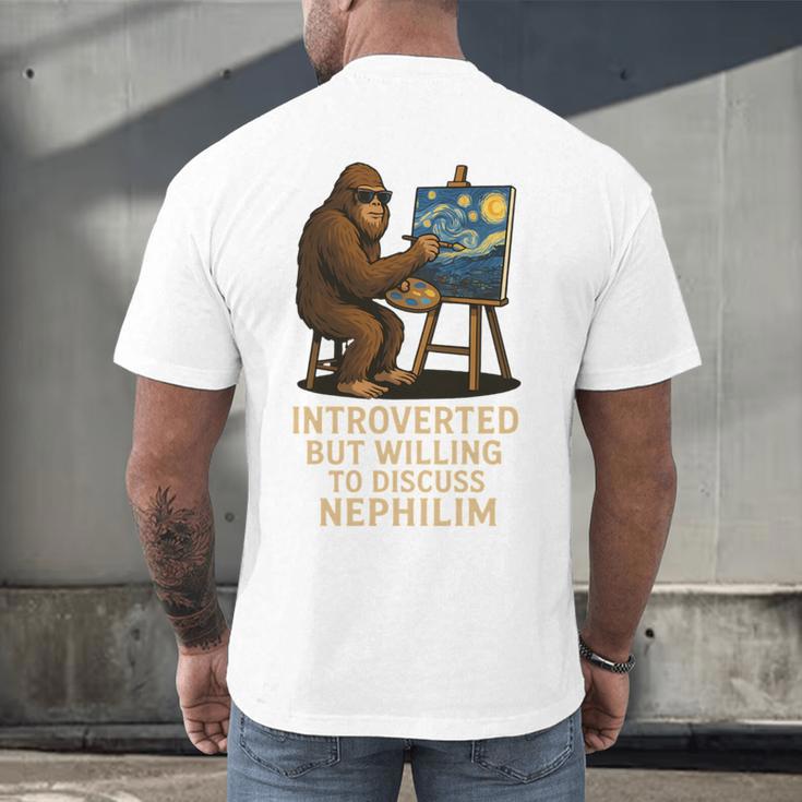 Introverted But Willing To Discuss Nephilim Men's Back Print T-Shirt