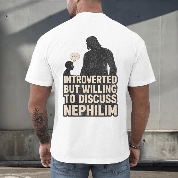 Introverted But Willing To Discuss Nephilim Tee Men's Back Print T-Shirt Introverted But Willing To Discuss Nephilim Tee Men's Back Print T-Shirt